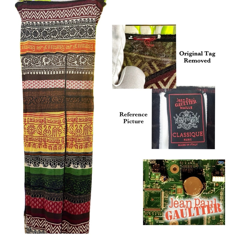 Sold- Jean Paul Gaultier skirt w/ tribal tattoo print - S/M